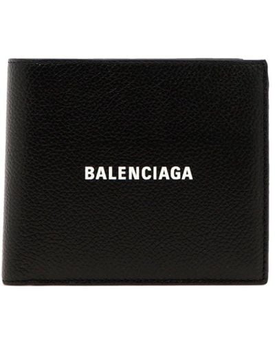 Balenciaga Cash Square Folded Coin Wallet - Schwarz
