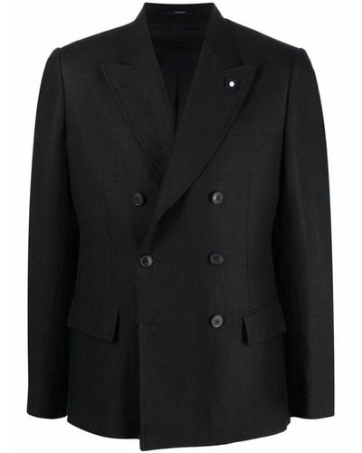 Lardini Zweireihige Jacke aus Wolle - Schwarz