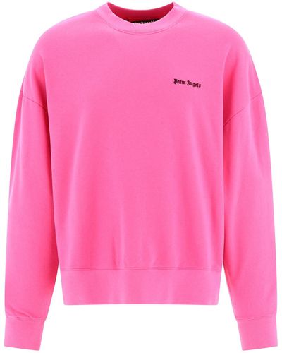Palm Angels Sweatshirt mit gesticktem Logo - Pink
