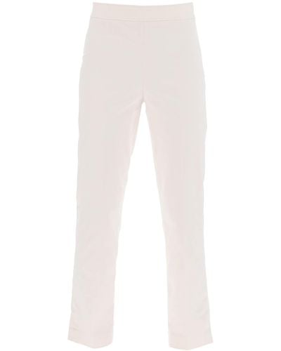 Brunello Cucinelli Pantalones de capri con bucle de cinturón y - Blanco