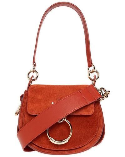 Chloé Tess Small Shoulder Bag - Red