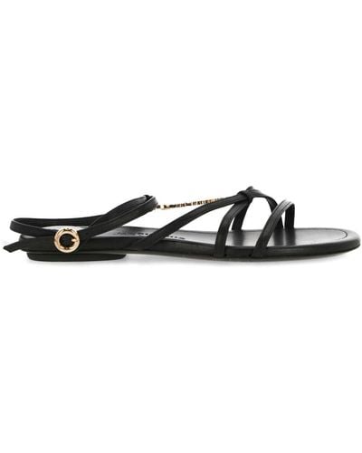 Jacquemus 241 FO082 femme sandale noire - Blanc
