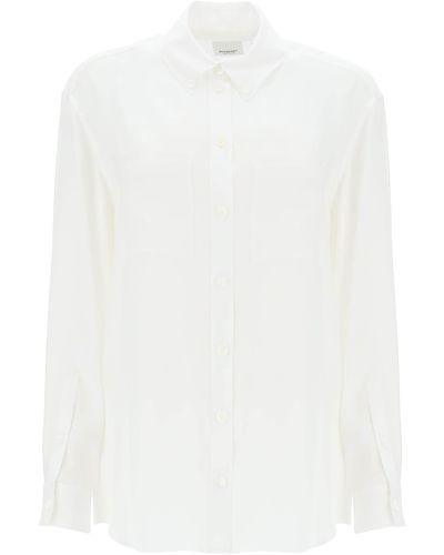 Burberry Ivanna -Hemd mit EKD -Muster - Weiß