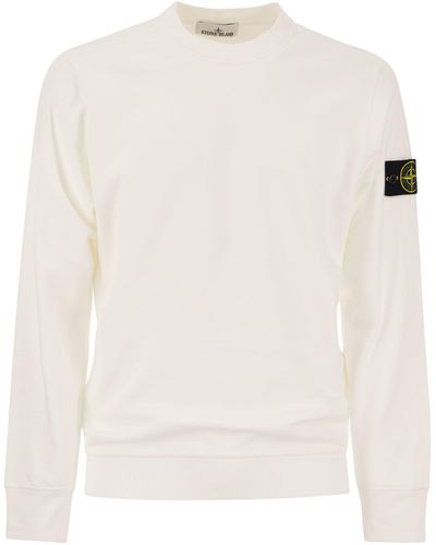 Stone Island Round Neck Sweatshirt - White