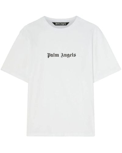Palm Angels PMAA089 S24 Jer002 Mann weiß schwarzes T -Shirt und Polo