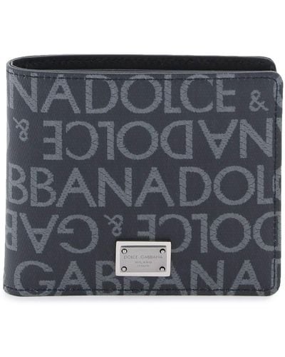 Dolce & Gabbana Jacquard Logo portefeuille - Gris