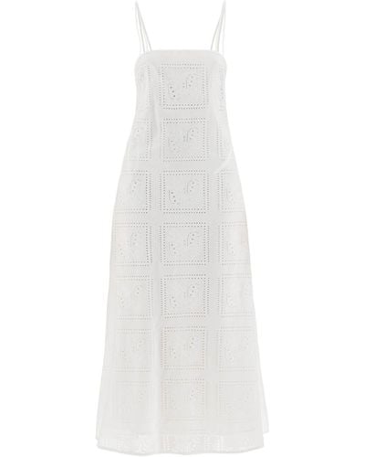 Tory Burch Midi Lace Dress - White