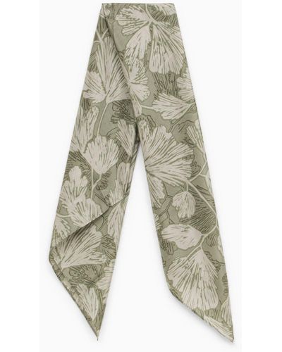 Brunello Cucinelli Scarf With Floral Pattern - Green