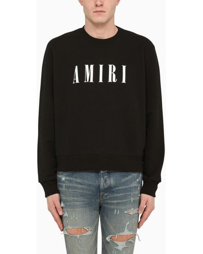 Amiri Black Logo Print Crewneck Sweatshirt - Zwart