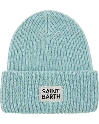 Mc2 Saint Barth Berry Mixed Wol En Cashmere Cap - Blauw