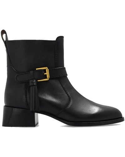 See By Chloé Ver By Chloe Lory Leather Boots Boots - Negro