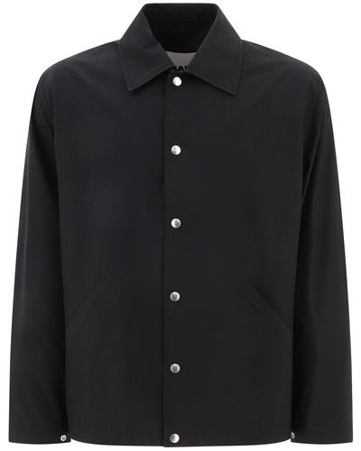 Jil Sander Veste de logo - Noir