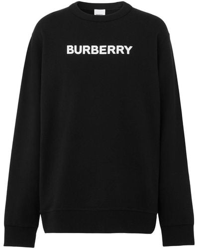 Burberry Sweatshirt aus Jersey aus einer Baumwollmischung mit Logoprint - Schwarz