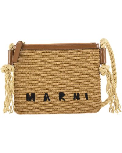 Marni Marcel Summer Bag Met Touwschouderriem - Bruin