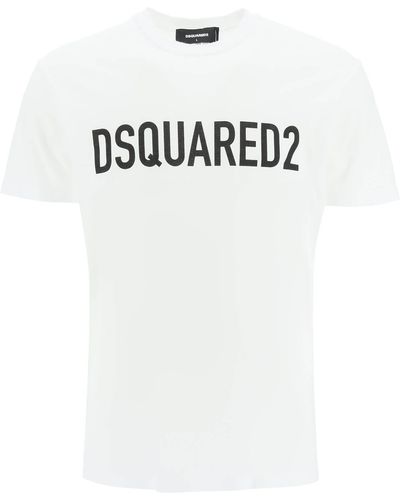 DSquared² 'cool' Logo Print T -shirt - Wit