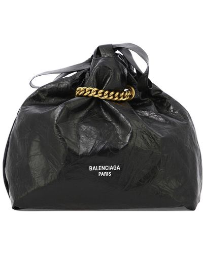 Balenciaga "Crush" Crossbody Bag - Black