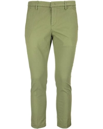 Dondup Alfredo Cotton Slim Fit Pants - Green
