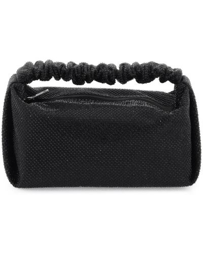 Alexander Wang Scrunchie Mini -Tasche mit Kristallen - Negro