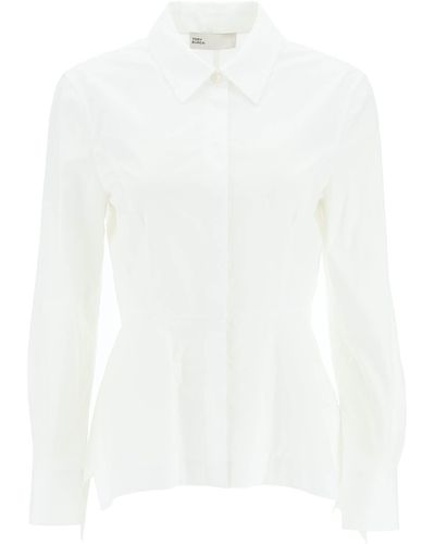 Tory Burch Cotton Poplin Shirt - Blanc
