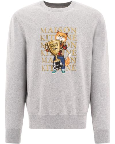 Maison Kitsuné Maison Kitsuné Fox Champion Sweatshirt - Grau