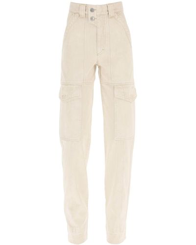 Isabel Marant «Vayoneo» pantalon de cargaison denim - Neutre