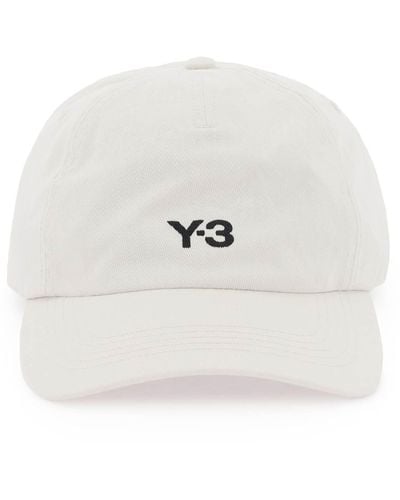 Y-3 Hut mit gebogenem Krempe - Weiß