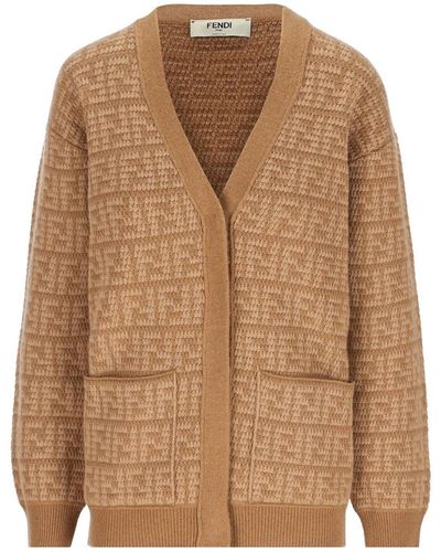 Fendi Cashmere Cardigan - Brown