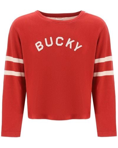 Bode Suéter de algodón de dos tonos Bucky - Rojo