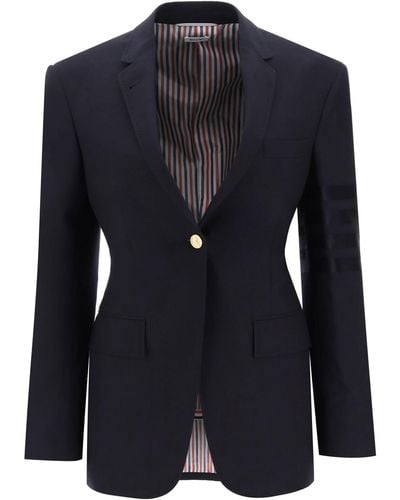 Thom Browne 4 -bar Single Breasted Blazer in leichte Wolle - Bleu