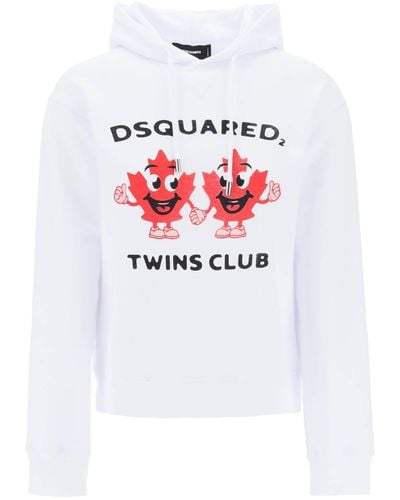 DSquared² Sweat à capuche Twins Club - Rouge