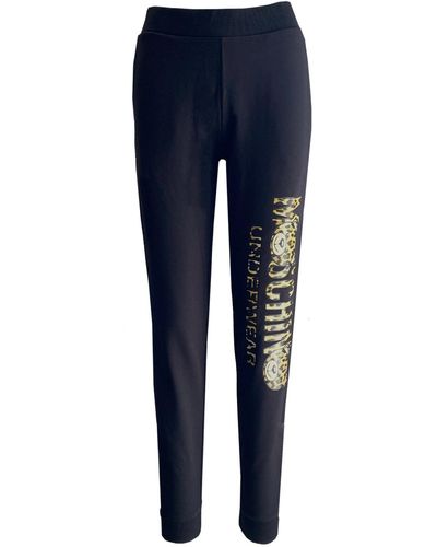 Moschino Pantalones de pista de Logotipo de Leopard de ropa interior Moschino - Azul
