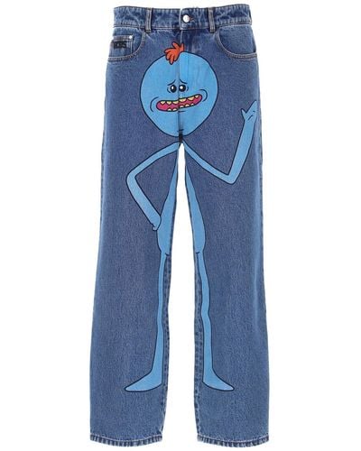 Gcds Loose Fit Jeans - Blauw