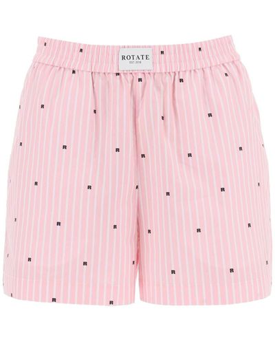 ROTATE BIRGER CHRISTENSEN Drehen Sie organische Baumwollboxer -Shorts für Männer - Pink