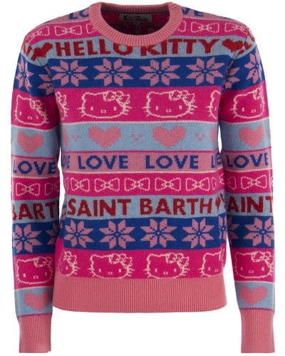 Mc2 Saint Barth Wool Blend Jumper mit Stickerei - Pink
