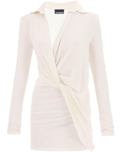 Jacquemus La robe bahia jersey mini robe - Blanc