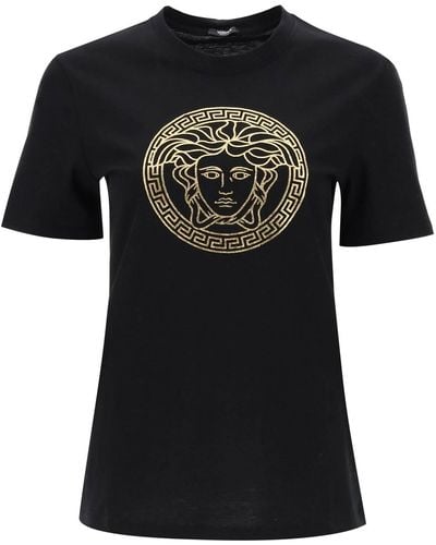 Versace Medusa Camiseta de cuello de la tripulación - Negro
