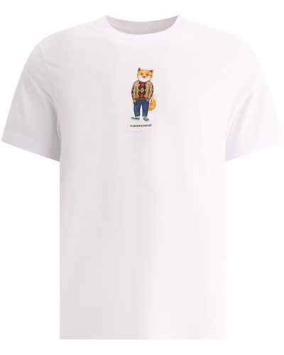 Maison Kitsuné Maison Kitsuné gekleidet Fuchs T -Shirt - Weiß