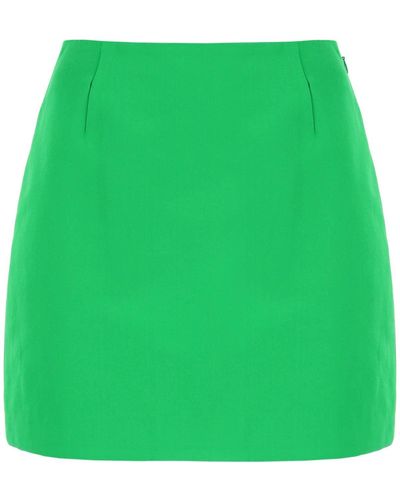 MVP WARDROBE 'perry' Satin Mini Skirt - Green