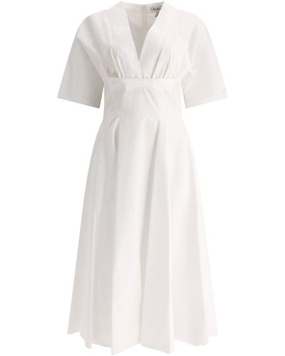 Alaïa Poplin Dress - White