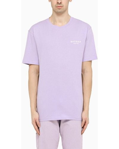 Dickies Lilac/white Cotton T Shirt - Purple