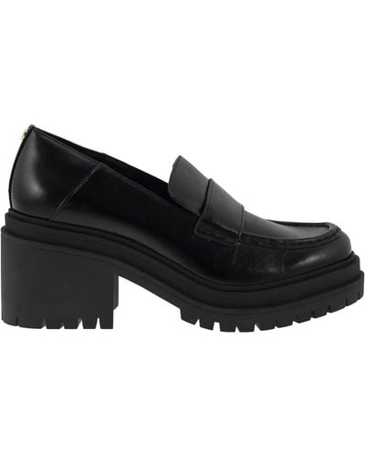 Michael Kors Rocco Leather Moccasin With Heel - Black