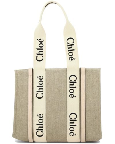 Chloé Chloé "mittlerer Holz" -Tasche - Weiß