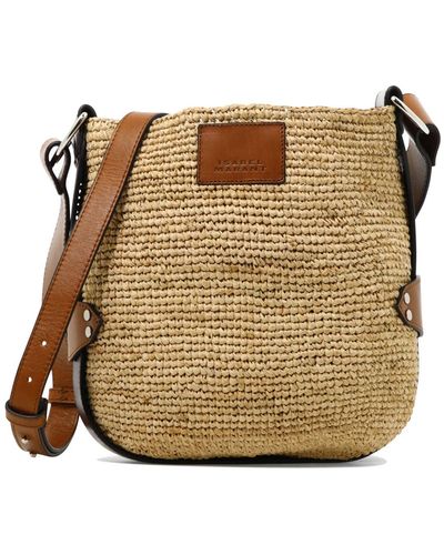 Isabel Marant "mini Baya" Crossbody Tas - Naturel