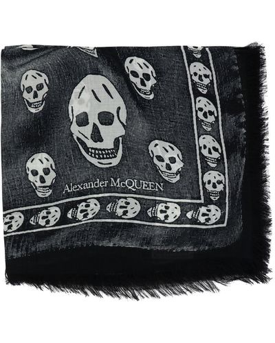 Alexander McQueen Alexander Mc Queen "skull Trompe L'oil "sjaal - Zwart