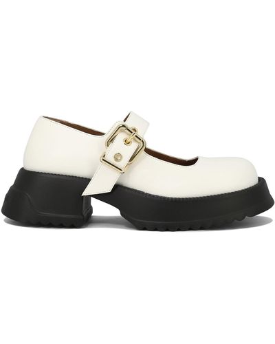 Marni Mary Jane With Platform Sole - White