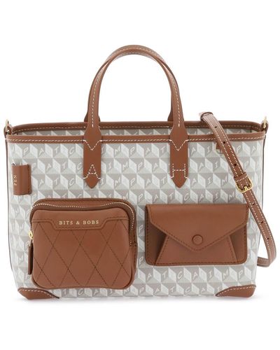 Anya Hindmarch Borsa I Am A Plastic Bag Xs Multi Pocket - Brown