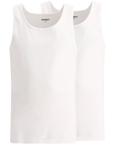 Carhartt Set Van 2 Geribbelde Tanktops - Wit