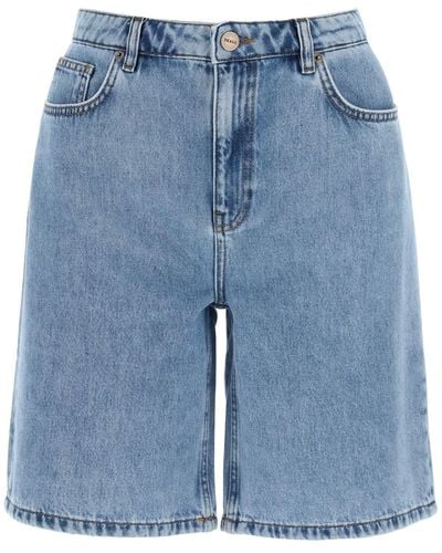 Skall Studio Denim Wilson Bermuda Shorts Voor - Blauw