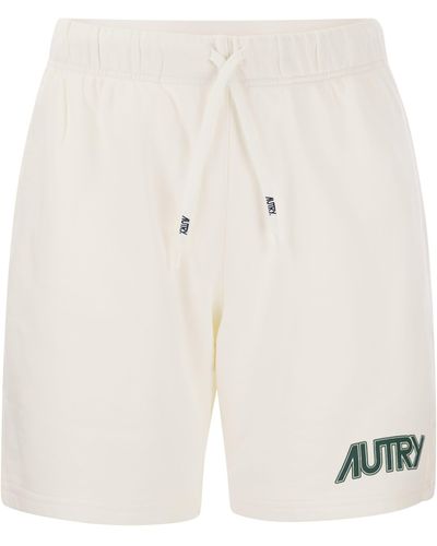 Autry Bermuda Shorts con logotipo - Blanco