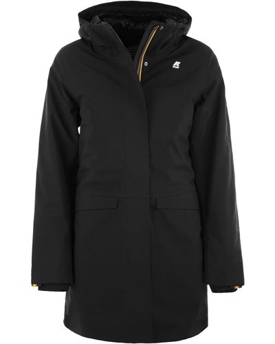 K-Way Mathiel Bonded Capucha Chaqueta - Negro